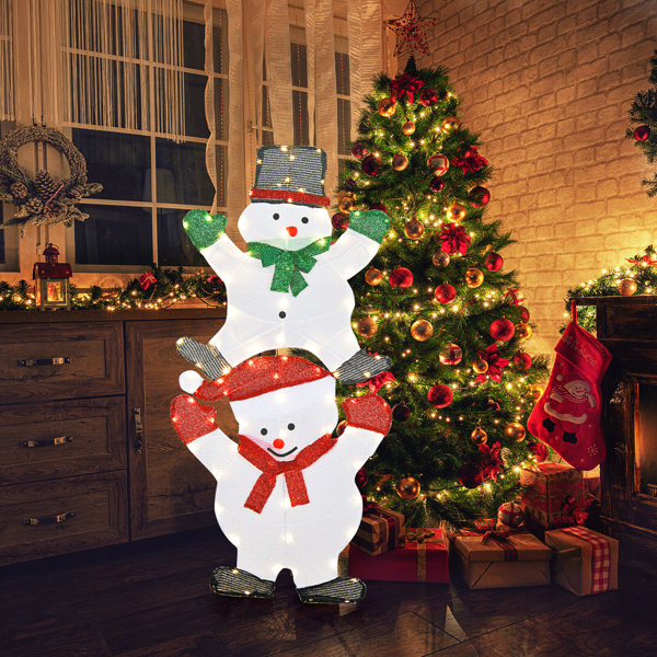 The Holiday Aisle® Christmas Yard Sign 54" Snowman Xmas Decorations W